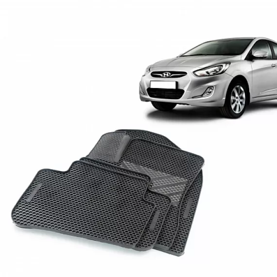 Коврики салона HYUNDAI Solaris с бортами, с 2010 EVAcell PROFI CS20