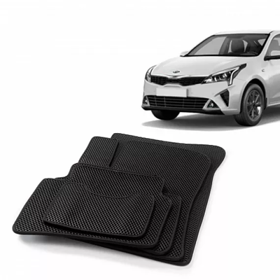 Коврики салона KIA Rio 4 (FB), с 2016 EVA,черные/окант черная.DRIVE CS20