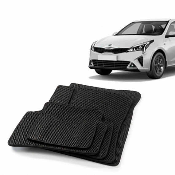 Коврики салона KIA Rio 4 (FB), с 2016 EVA,черные/окант черная.DRIVE CS20