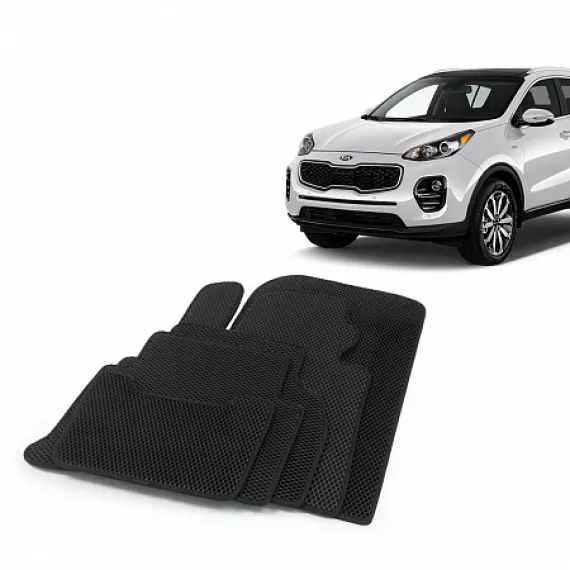 Коврики салона KIA Sportage 4 (QL), с 2016 EVA,черные/окант черная.DRIVE CS20