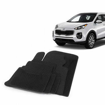 Коврики салона KIA Sportage 4 (QL), с 2016 EVA,черные/окант черная.DRIVE CS20