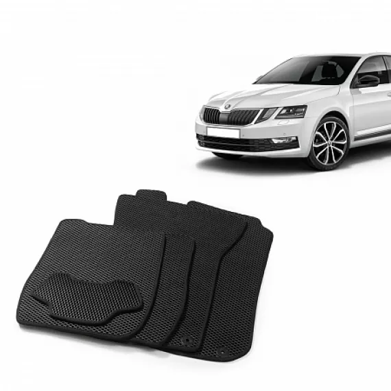 Коврики салона SKODA Octavia III (A7/5E), с 2013 EVA,черные/окант черная.DRIVE CS20