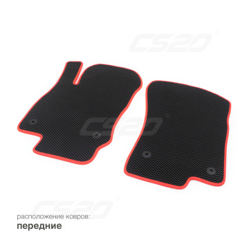 Коврики салона SKODA Octavia III (A7/5E), с 2013 с перем EVA,черные/окант красн. CS20