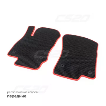 Коврики салона SKODA Octavia III (A7/5E), с 2013 с перем EVA,черные/окант красн. CS20