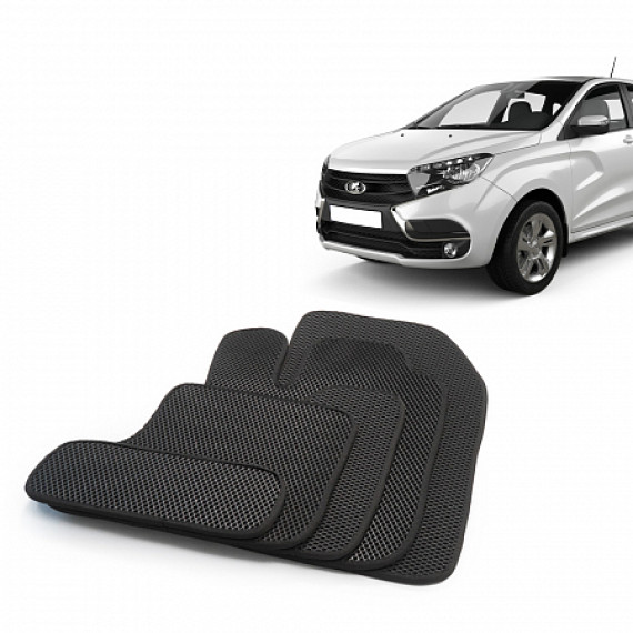 Коврики салона  X-Ray с перем EVA,черные/окант черная.CS20