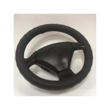 Оплетка руля AUTOPREMIER экокожа, ребристая, чёрный (М)
