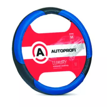 Оплетка руля AUTOPROFI (М) АР-1010 кожа черн.-син.