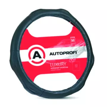 Оплетка руля AUTOPROFI (М) АР-1020 кожа черный