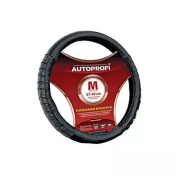 Оплетка руля AUTOPROFI (М) АР-470 кожа черный