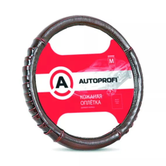 Оплетка руля AUTOPROFI (М) АР-770 кожа коричн.