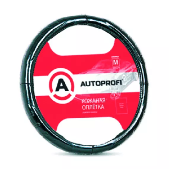 Оплетка руля AUTOPROFI (М) АР-850 кожа черн.