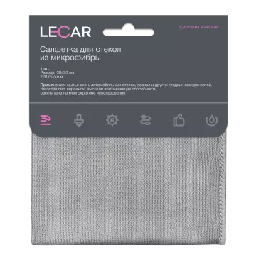 Салфетка микрофибра 30*30*220 (Лада-Имидж LECAR)