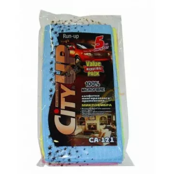 Салфетка "микрофибра" 30х30см. (к-т 5шт.) СА-121 CITYUP