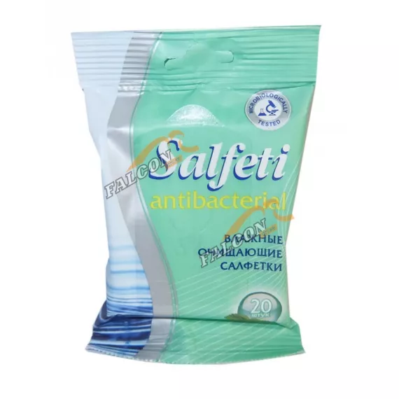 Салфетки антибактериальные 20шт (Salfeti)