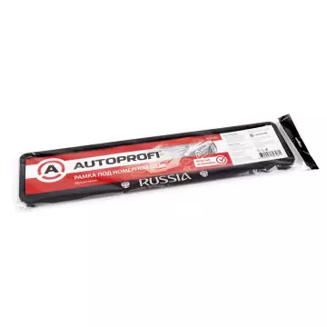 Рамка под номер AUTOPROFI, пластиковая, двусоставная, "RUSSIA" RAM RU