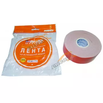 Скотч двусторонний белый 30мм*5м (ABRO) Masters OE-30MM-5M-RW