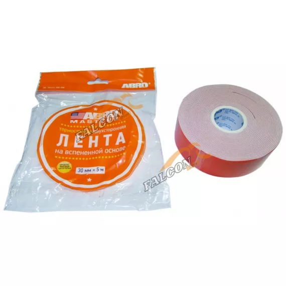 Скотч двусторонний белый 30мм*5м (ABRO) Masters OE-30MM-5M-RW