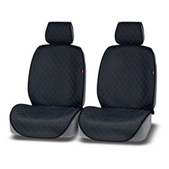 Накидка AUTOPREMIER ALCANTRA LUXE, чёрн, синяя нить компл. передн. 2 шт.