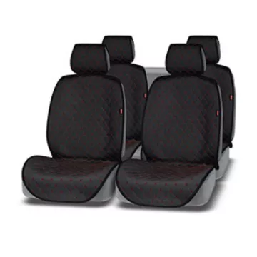 Накидка AUTOPREMIER ALCANTRA LUXE, чёрный/красная нить, компл. 4 шт.
