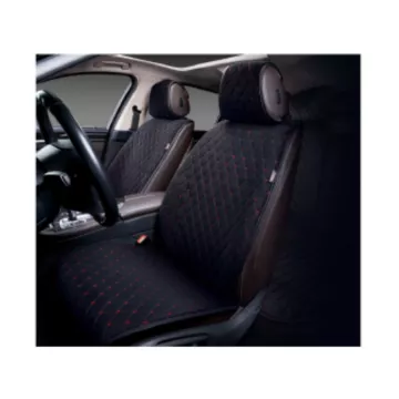 Накидка AUTOPREMIER ALCANTRA LUXE, чёрный/красная нить компл. передн. 2 шт.