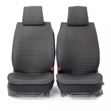 Накидка CarPerformance, каркасн. fiberflax (лен) средн плет, гориз простр, чёр/беж пер. 2 шт