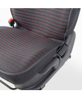 Накидка CarPerformance, каркасн. fiberflax (лен) средн плет, гориз простр, чёр/крас пер. 2 шт CUS-2022 BK/RD