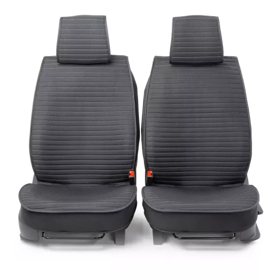 Накидка CarPerformance, каркасн. fiberflax (лен) средн плет, гориз простр, чёр/сер пер. 2 шт CUS-2022 BK/GY