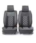 Накидка CarPerformance, каркасн. черный экокожа компл. передн. 2 шт. CUS-2092 BK/BK