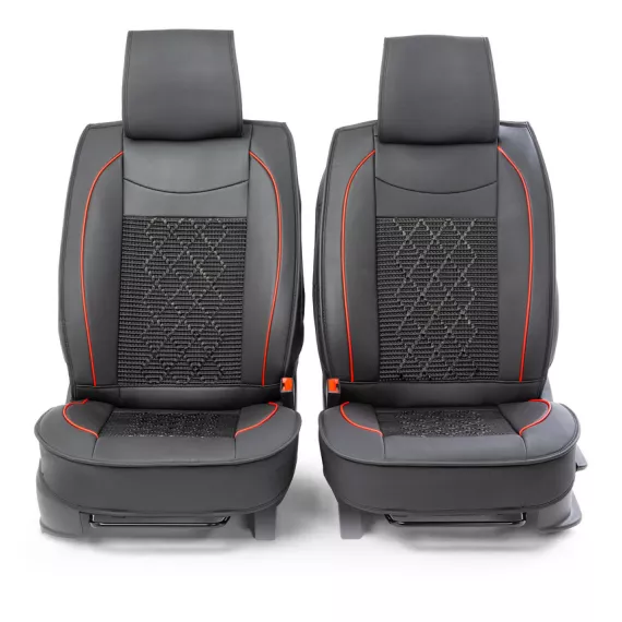 Накидка CarPerformance, каркасн. черный экокожа компл. передн. 2 шт. CUS-2092 BK/BK