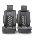 Накидка CarPerformance, каркасн. черный экокожа компл. передн. 2 шт. CUS-2092 BK/BK