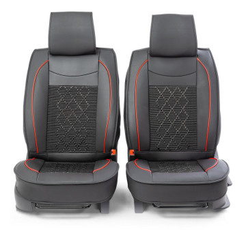 Накидка CarPerformance, каркасн. черный экокожа компл. передн. 2 шт. CUS-2092 BK/BK