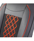 Накидка CarPerformance, каркасн. черный/красный экокожа компл. передн. 2 шт. CUS-2092 BK/RD