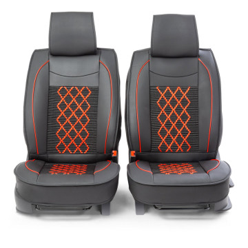 Накидка CarPerformance, каркасн. черный/красный экокожа компл. передн. 2 шт. CUS-2092 BK/RD