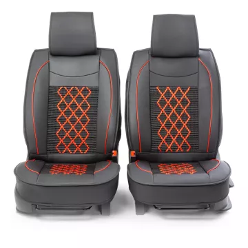 Накидка CarPerformance, каркасн. черный/красный экокожа компл. передн. 2 шт. CUS-2092 BK/RD