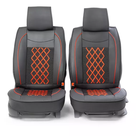 Накидка CarPerformance, каркасн. черный/красный экокожа компл. передн. 2 шт. CUS-2092 BK/RD