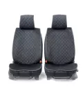 Накидка CarPerformance, чёрый, алькантара + ромб, компл. передн. 2 шт. CUS-1012 BK/BK