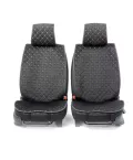 Накидка CarPerformance, чёрый, алькантара + ромб, компл. передн. 2 шт. CUS-1012 BK/BK