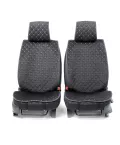 Накидка CarPerformance, чёрый, алькантара + ромб, компл. передн. 2 шт. CUS-1012 BK/BK