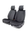 Накидка CarPerformance, чёрый, алькантара + ромб, компл. передн. 2 шт. CUS-1012 BK/BK
