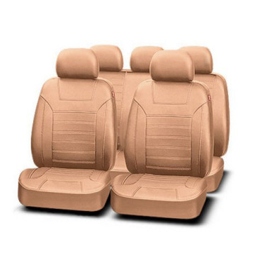 Чехлы AUTOPREMIER PLATINUM VIP бежевый экокожа SRS AIRBAG, карман, 5 мм поролон, 6 молний, 11 предм.