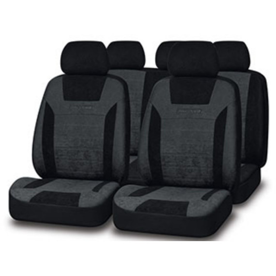 Чехлы AUTOPREMIER PRESIDENT 11 пред. велюр черно-сер.