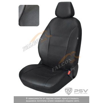 Чехлы Renault Logan/Sandero/Stepway 2012- (БРК) дел. черный аригон