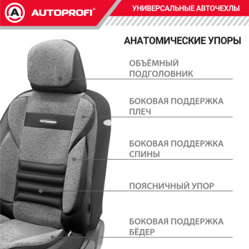 Чехлы универсальные MULTI COMFORT черн/темносерый AUTOPROFI