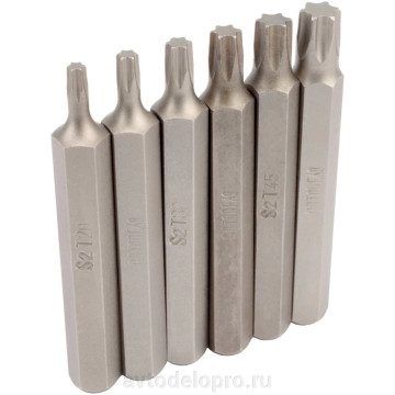 Вставки набор Torx без отверст L 75 мм 6 пр (АвтоДело) (12018) 40632