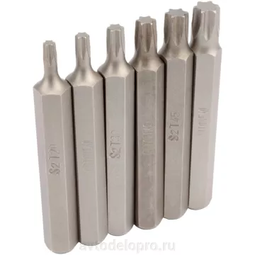 Вставки набор Torx без отверст L 75 мм 6 пр (АвтоДело) (12018) 40632
