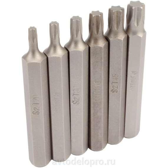 Вставки набор Torx без отверст L 75 мм 6 пр (АвтоДело) (12018) 40632