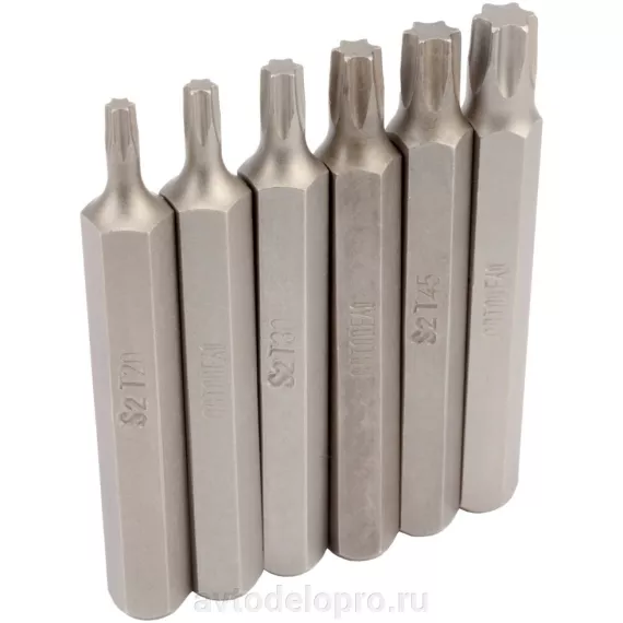 Вставки набор Torx без отверст L 75 мм 6 пр (АвтоДело) (12018) 40632