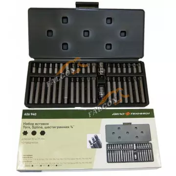 Вставки набор разнопрофильные 3/8" 40 пр (ДТ) (626940)