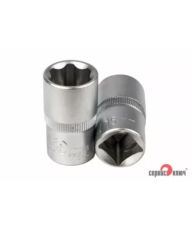 Головка *15 1/2" 6 гр (Сервис Ключ)