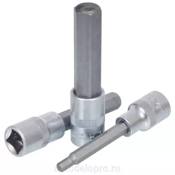 Головка со вставкой шестигр 10 мм 1/2" L 100 мм (АвтоДело) удлин (14983) 39390